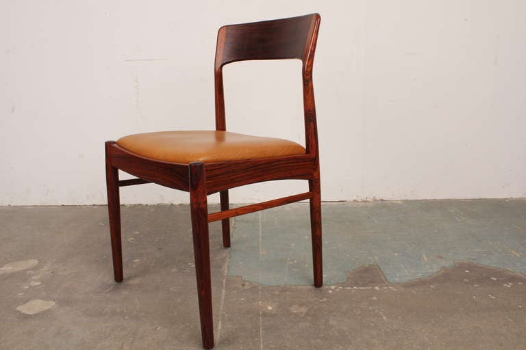 Set of 6 Rosewood Danish Modern Dining Chairs 4