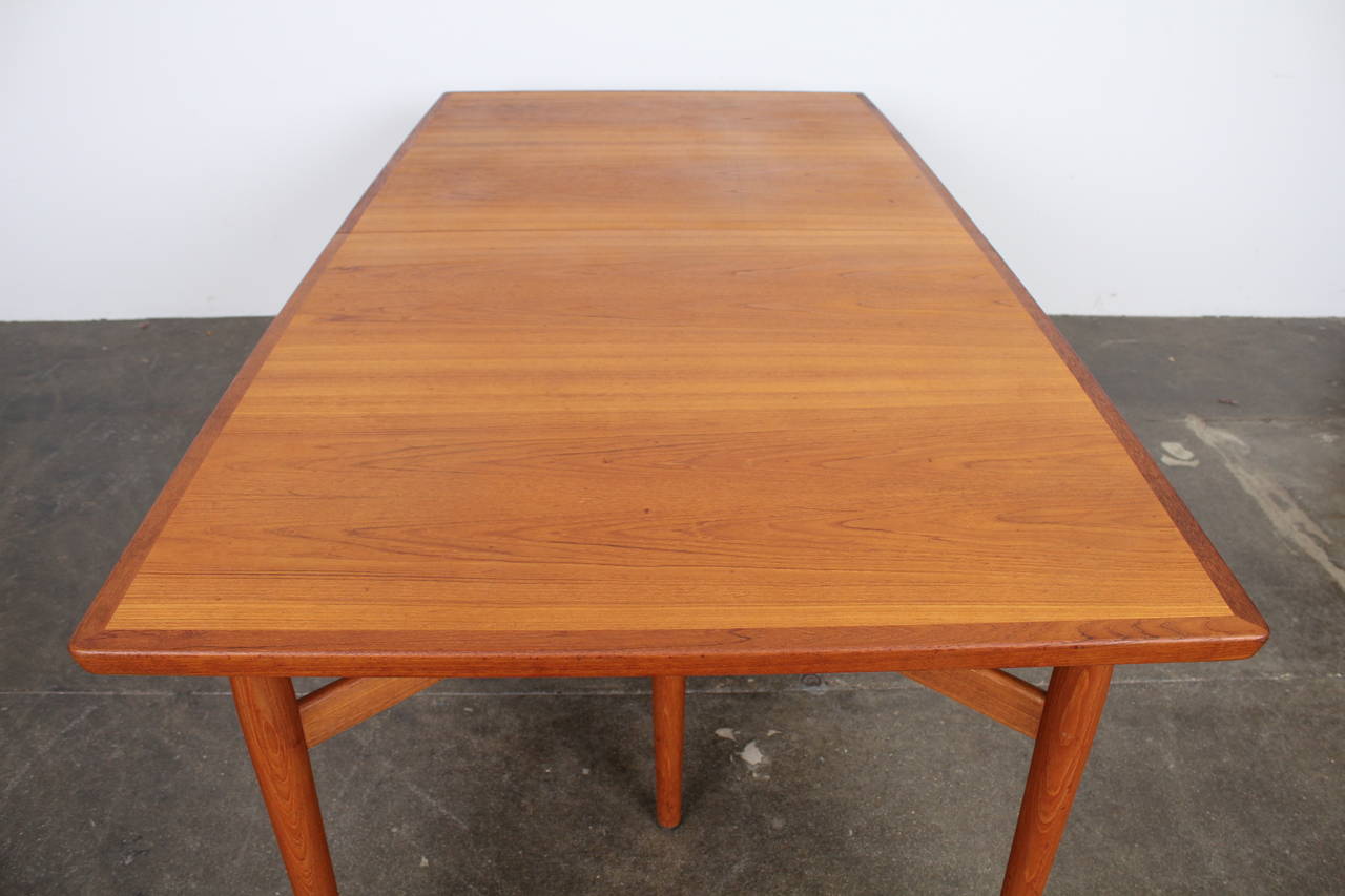Mid-Century Modern Arne Vodder Teak Danish Dining Table Produced by Sibast