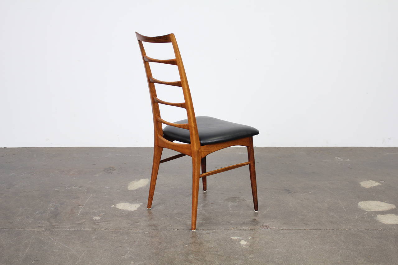 Mid-20th Century Four Rosewood Tall Back Dining Chairs by Niels O. Moller for Koefoeds Hornslet