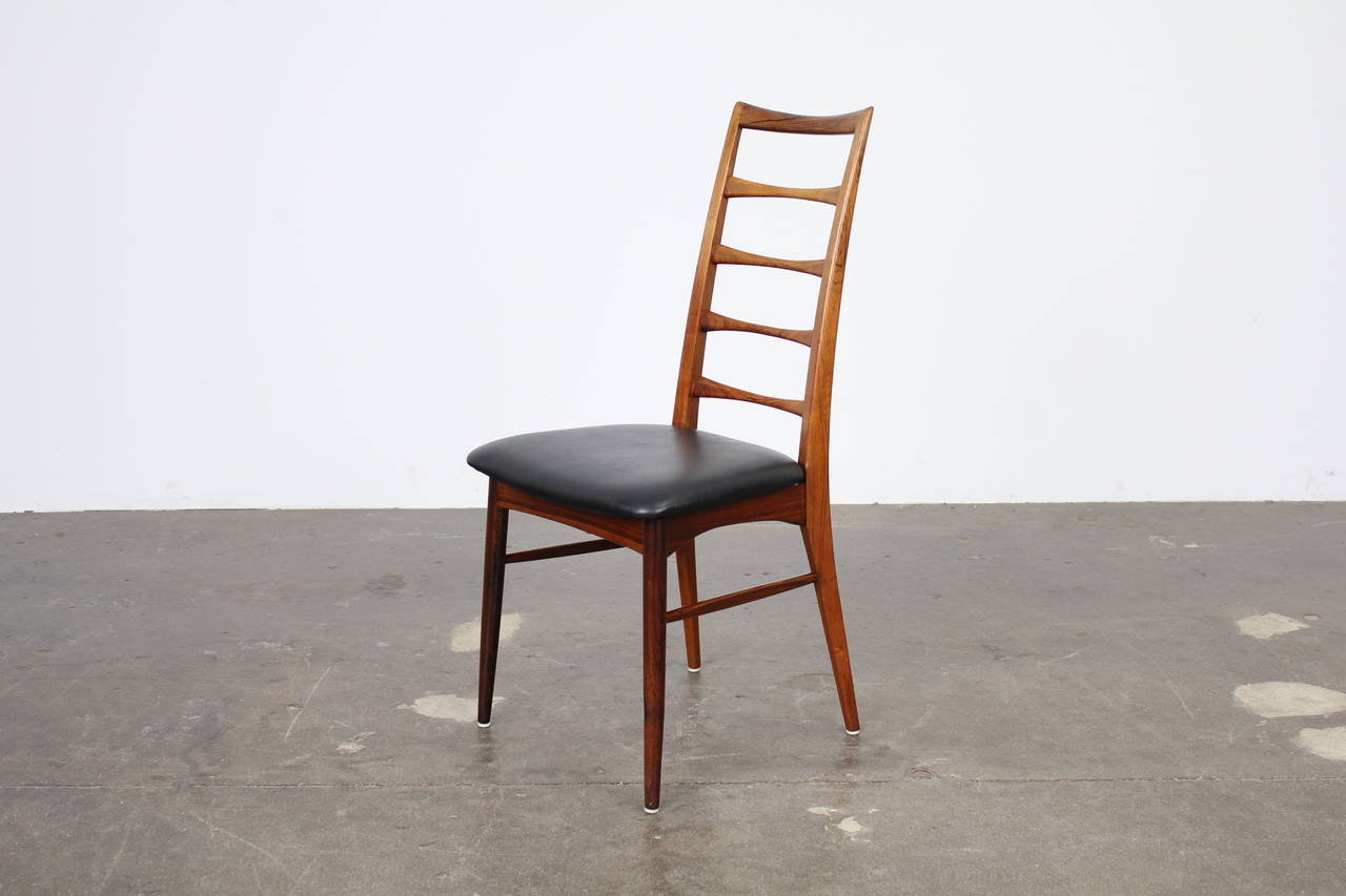 Four Rosewood Tall Back Dining Chairs by Niels O. Moller for Koefoeds Hornslet 2