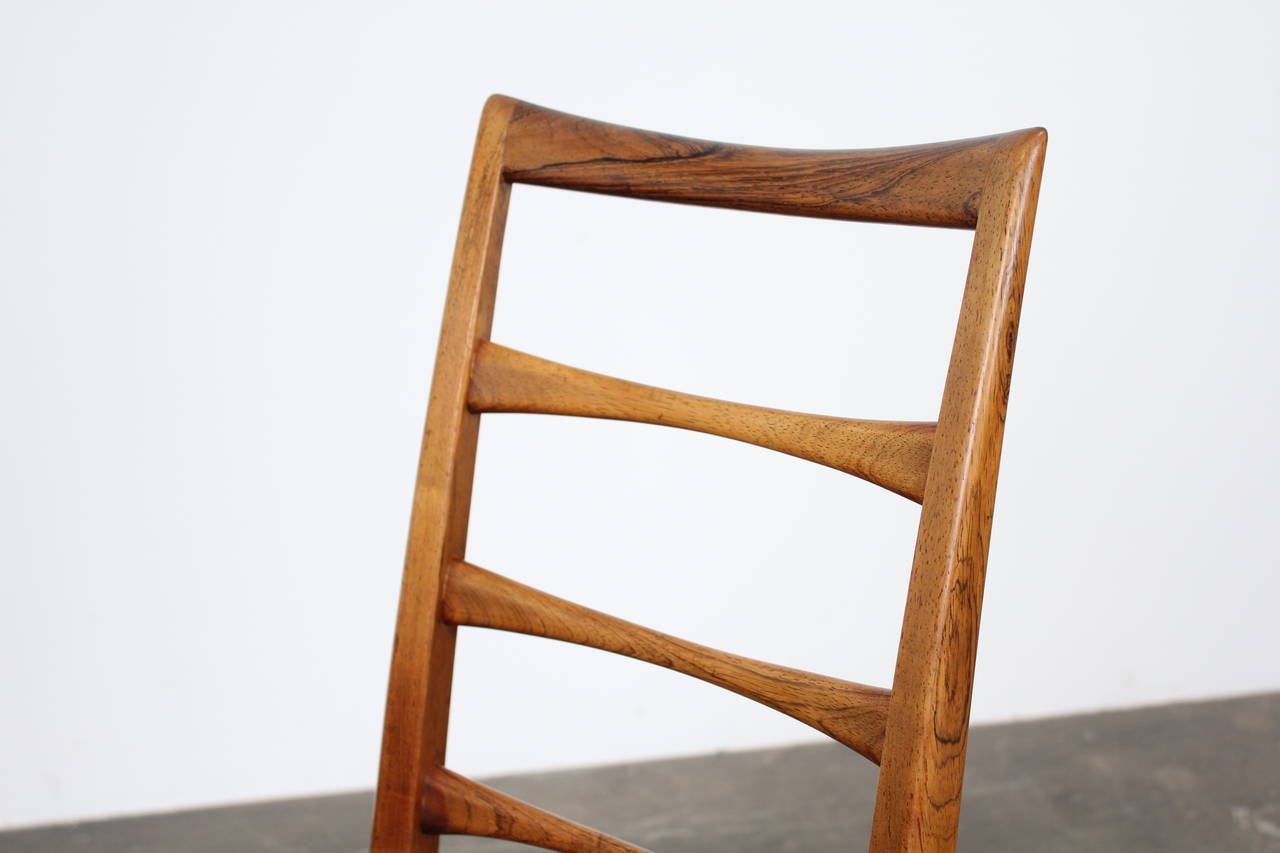 Four Rosewood Tall Back Dining Chairs by Niels O. Moller for Koefoeds Hornslet 3