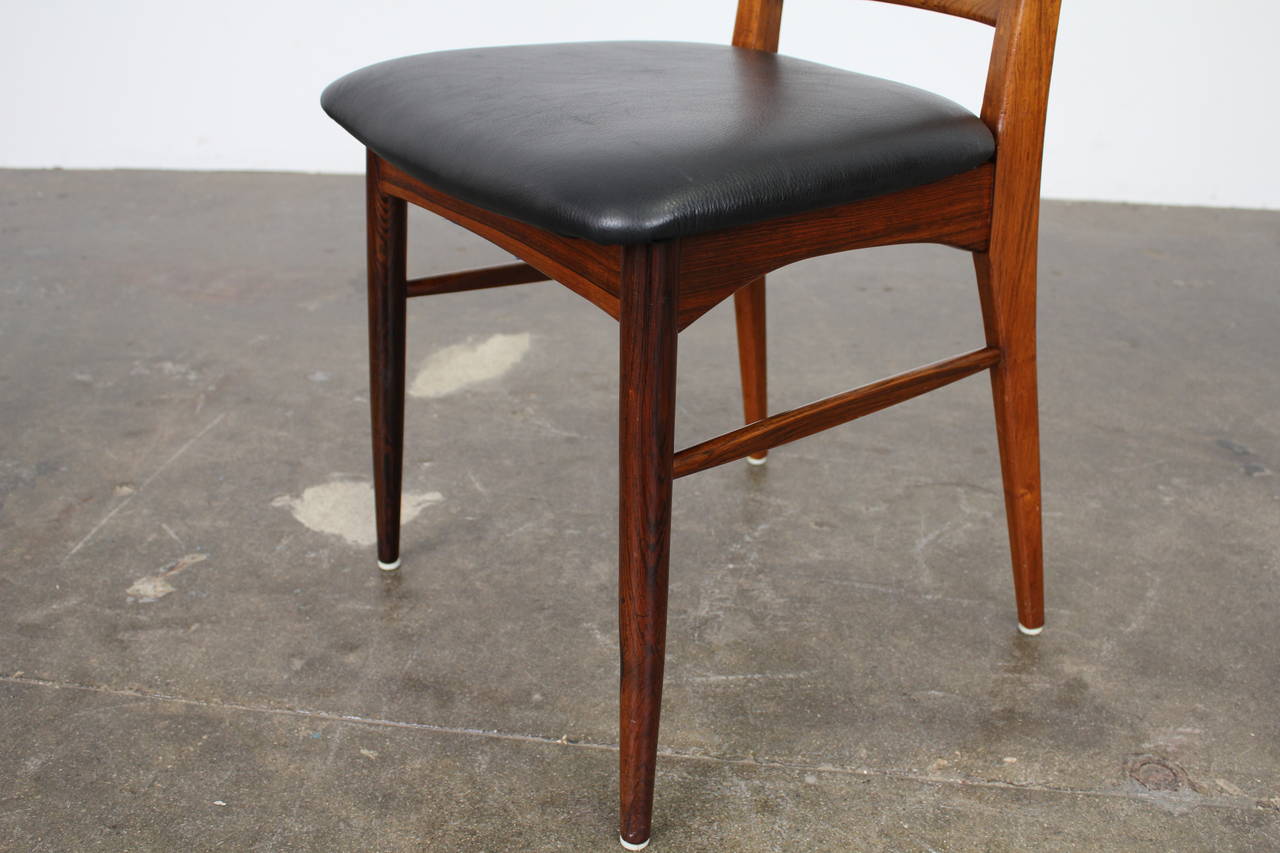 Four Rosewood Tall Back Dining Chairs by Niels O. Moller for Koefoeds Hornslet 4