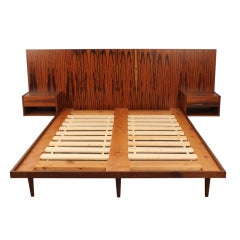 Newly Made Danish Modern Style Rosewood Bed 