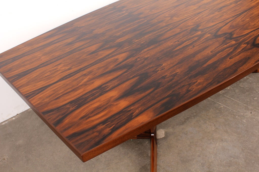 Rosewood Dining Table In Excellent Condition In North Hollywood, CA