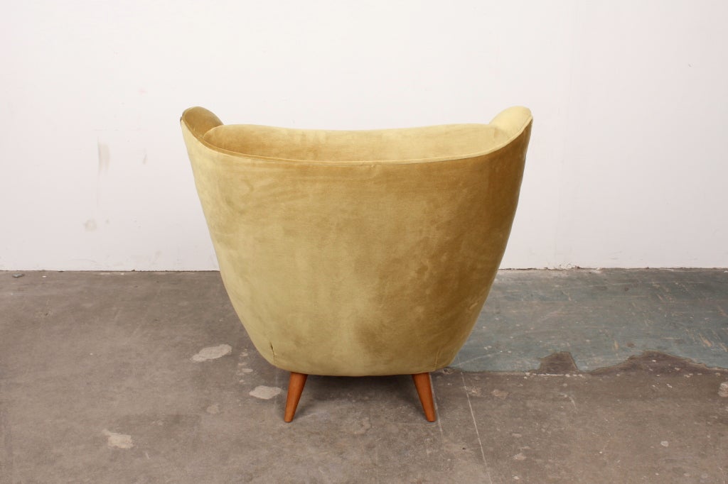 Mid-20th Century Newly Restored Danish Modern Papa Bear Style Lounge Chair