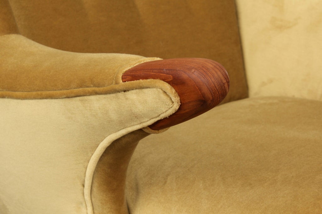 Teak Newly Restored Danish Modern Papa Bear Style Lounge Chair