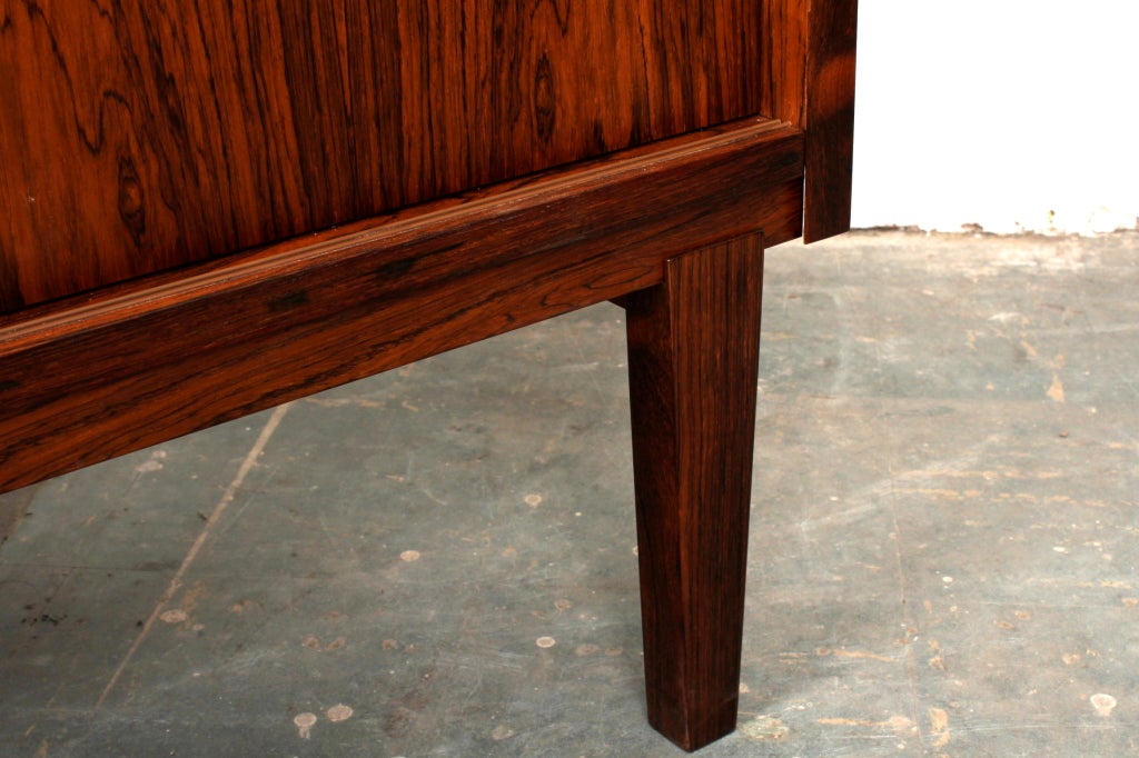 Danish mid century modern rosewood corner bar at 1stDibs