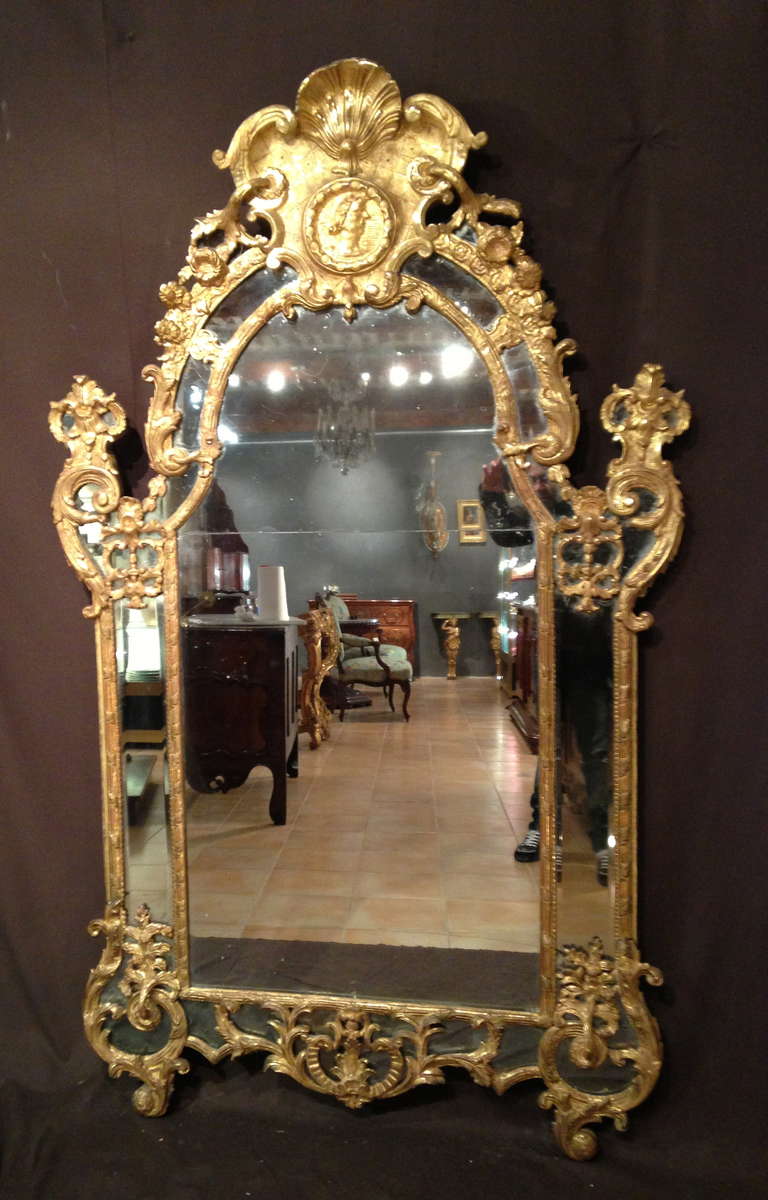Exceptional 18th French Mirror