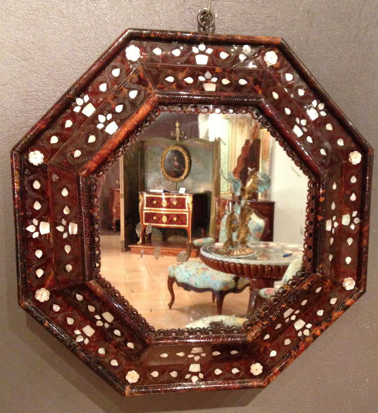 Mexican Extremely Rare 17th C. Spanish Colonial Mirror