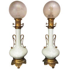 19th Fine French Pair Of Large Lamps