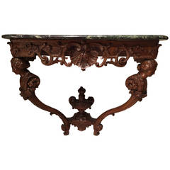 Rare " women busts" console , Paris Régence period circa 1720