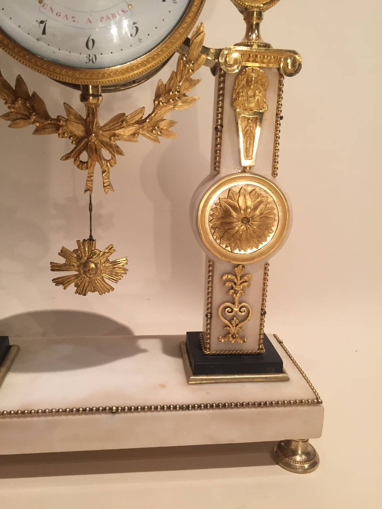 18th Century Parisian Fine Clock , Louis XVI Period, circa 1780 For Sale