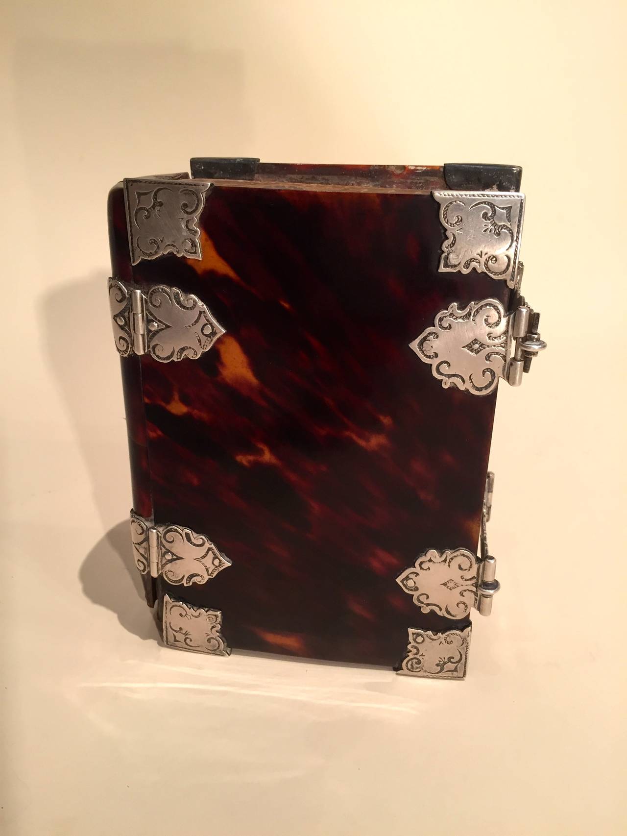 Dutch Exceptional Flemish Tortoiseshell and Silver Mounted Book , 1706 For Sale