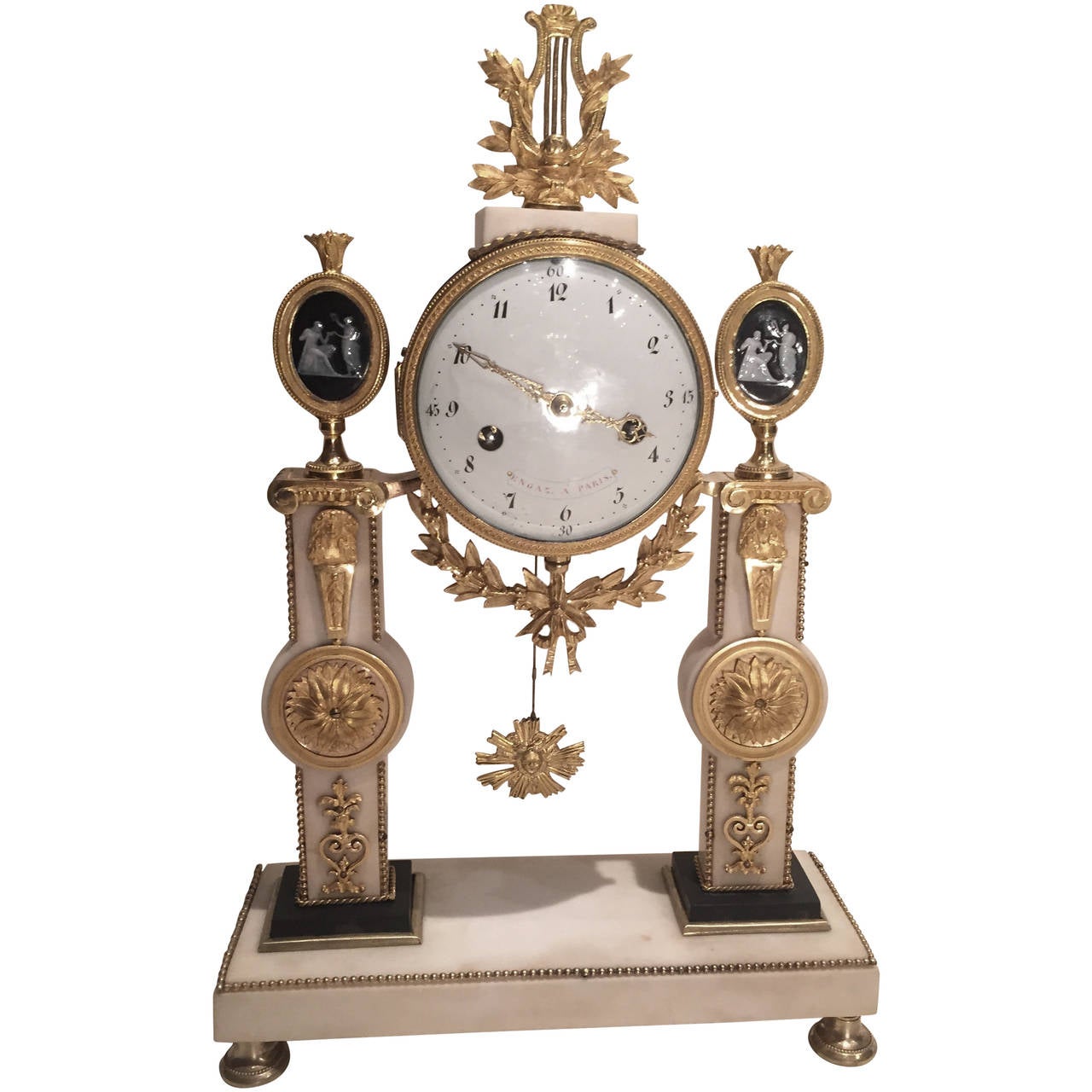 Parisian Fine Clock , Louis XVI Period, circa 1780 For Sale