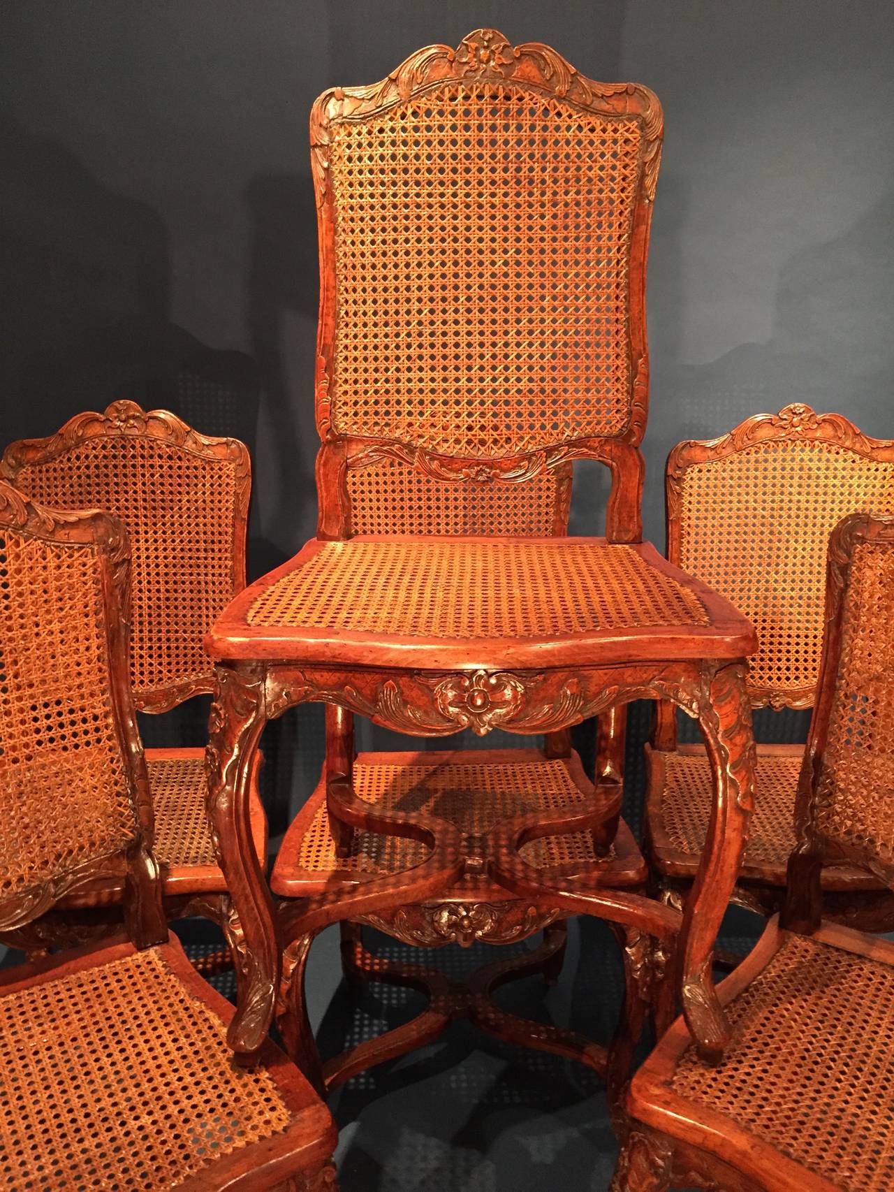Regency French Suite of Six Chairs, Paris Régence Period, circa 1720 For Sale