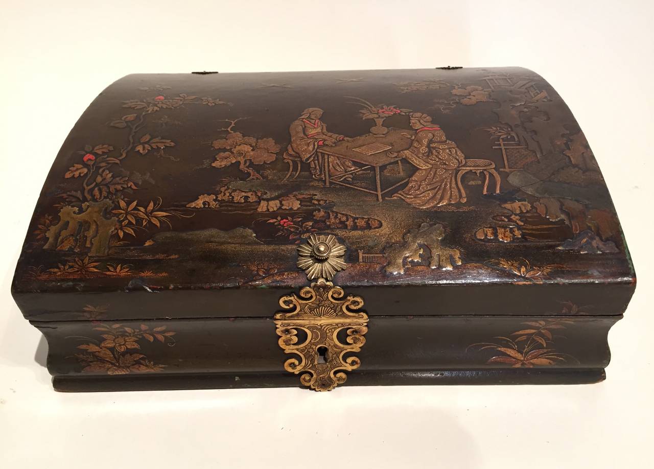 French Fine "Vernis Martin" Toilet Casket, Paris Louis XV Period, circa 1740