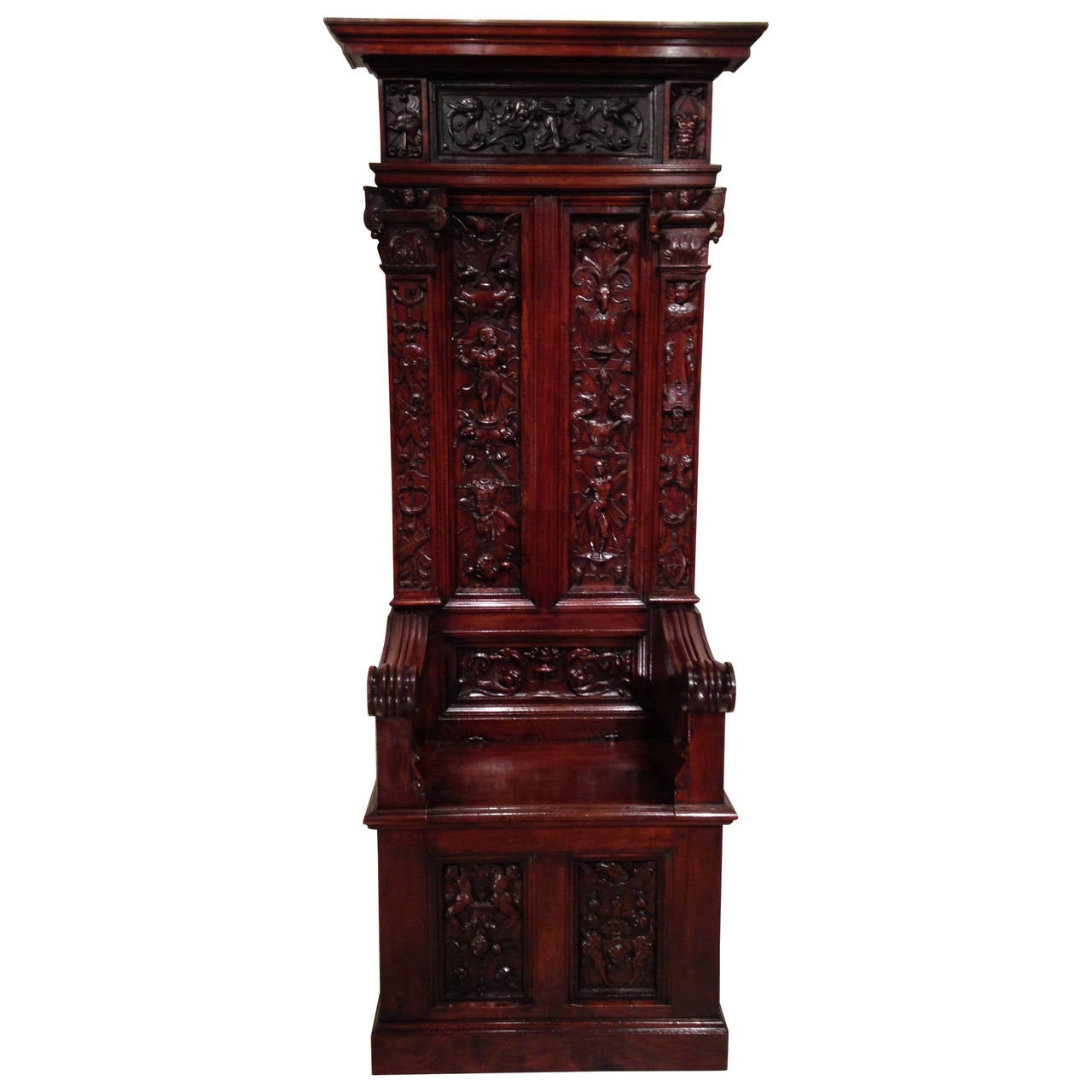 Exceptional French Renaissance Throne  François 1st Period  Circa 1520 For Sale