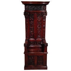Exceptional French Renaissance Throne François 1st Period Circa 1520