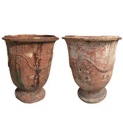 Two Monumental Terracotta Anduze Vases, circa 1840