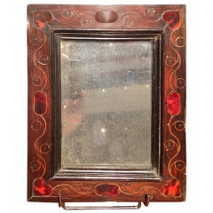 Rare small 17th mirror