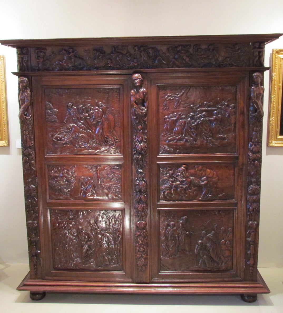 French biblical 17th cabinet