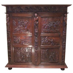 French biblical 17th cabinet
