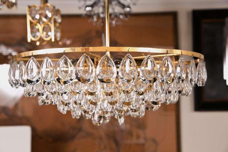 Sciolari Teardrop Chandelier/Pendant Light  Italy 1960s 2 Available