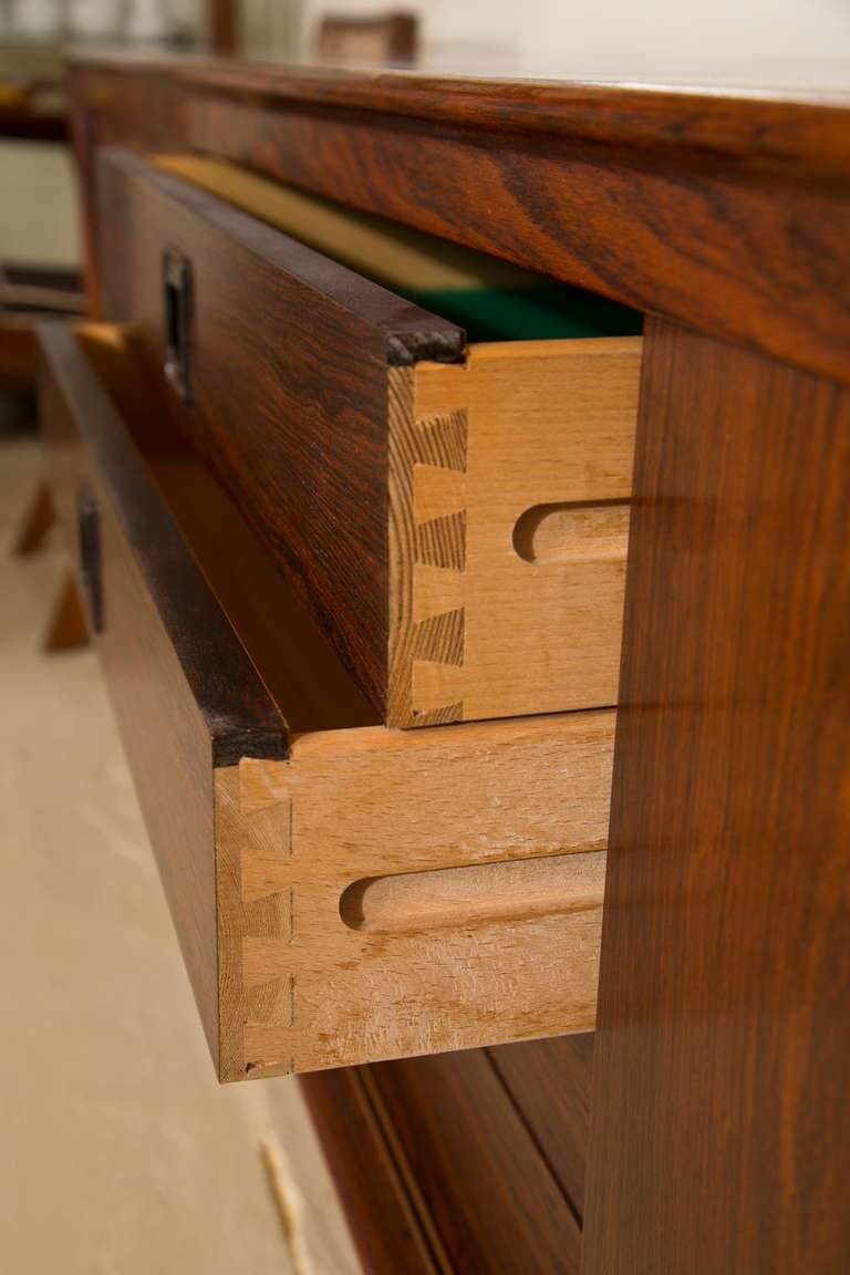 Brazilian Rosewood Credenza Designed by  The Brahmin Company 1960's Denmark