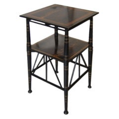 Exceptionally Fine Ebonised and Inlaid Side Table by EW Godwin