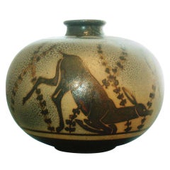 Art Deco Primavera Earthenware Globe Vase