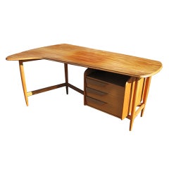Vintage Stylish Mid Centruy Teak Double sided Desk