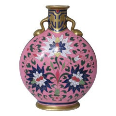 Minton Cloisonne Moon Flask Designed by Dr Christopher Dresser