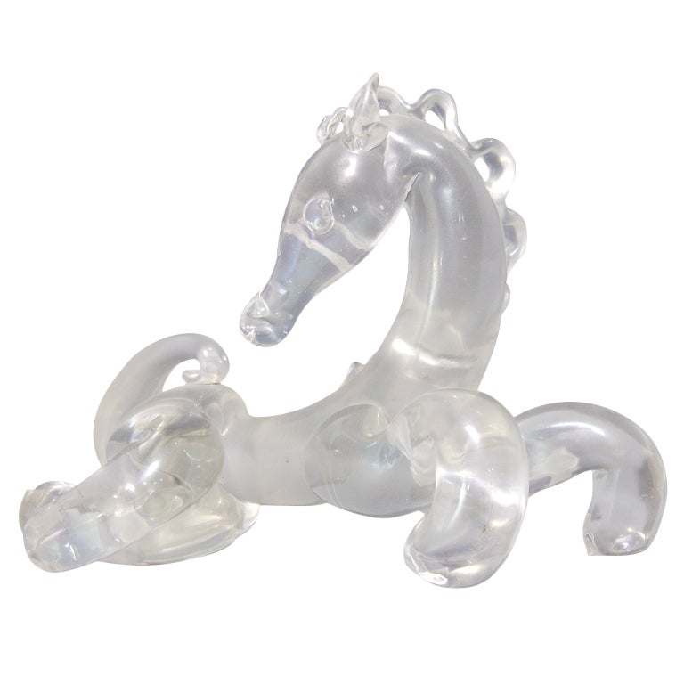 Murano Glass Horse by Archimede Seguso For Sale