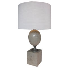 Maison Jansen Travertine Table Lamp