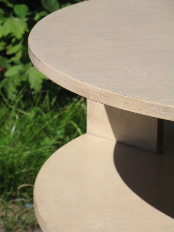 A round Birch Ply Coffee table by Gerald Summer For Sale 1