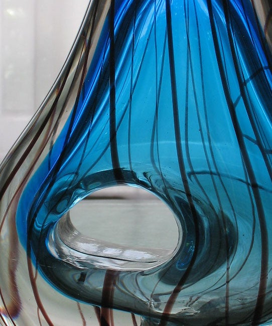 Superb Kosta Amorphous Glass Lamp Base