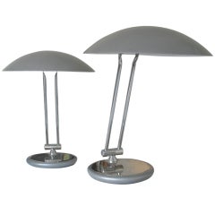 Pair of Adjustable Aluminor Desk Lamps