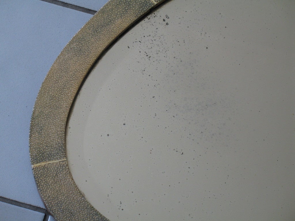 Art Deco Shagreen Covered Wall Mirror