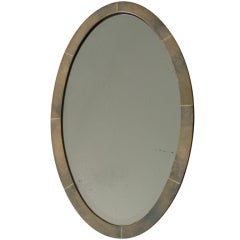 Vintage Art Deco Shagreen Covered Wall Mirror