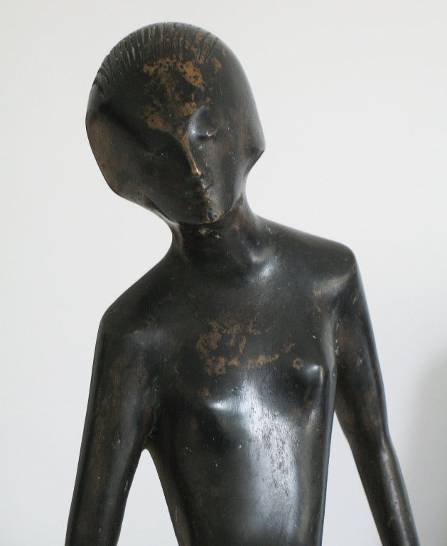 Art Deco Theo Vos Bronze of a Dancer For Sale 3