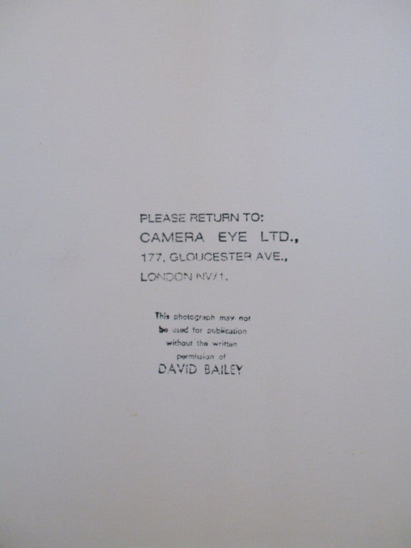 Mid-20th Century David Bailey Photograph For Sale