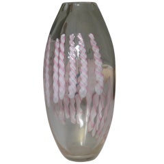 Substantial Fratelli Toso Murano vase with Cane Inclusions.