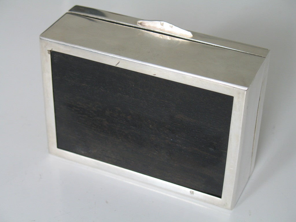 Wiener Werkstatte Box with Inlaid Enamel Panel by Max Snischek For Sale 1