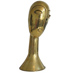 Hagenauer Art Deco Stylised Female Bust in Brass