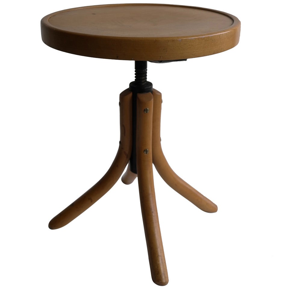 Beechwood Adjustable Thonet piano Stool