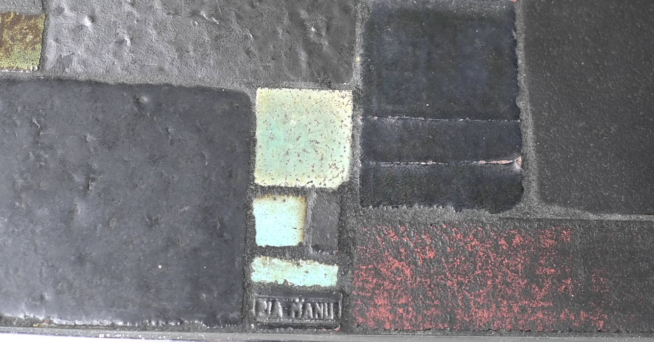 Pia Manu Colored Ceramic Mosaic Art Table, 1960s 1