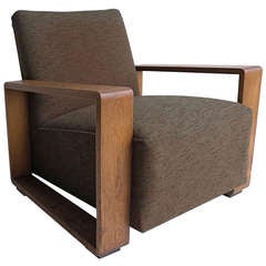 Striking Cubic Tank Armchair 1940s 6