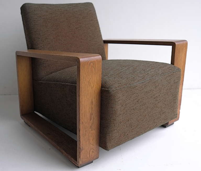 Striking Cubic armchair 1940s