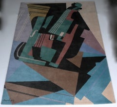 Juan Gris Violine Kubistisches Design Kunst Teppich von Ege Axminster A/S art line Dänemark