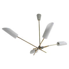 Opaline Glass And Brass Sputnik Lamp Italy 1950
s Opaline Glass And Brass Sputnik Lamp Italy 1950
s